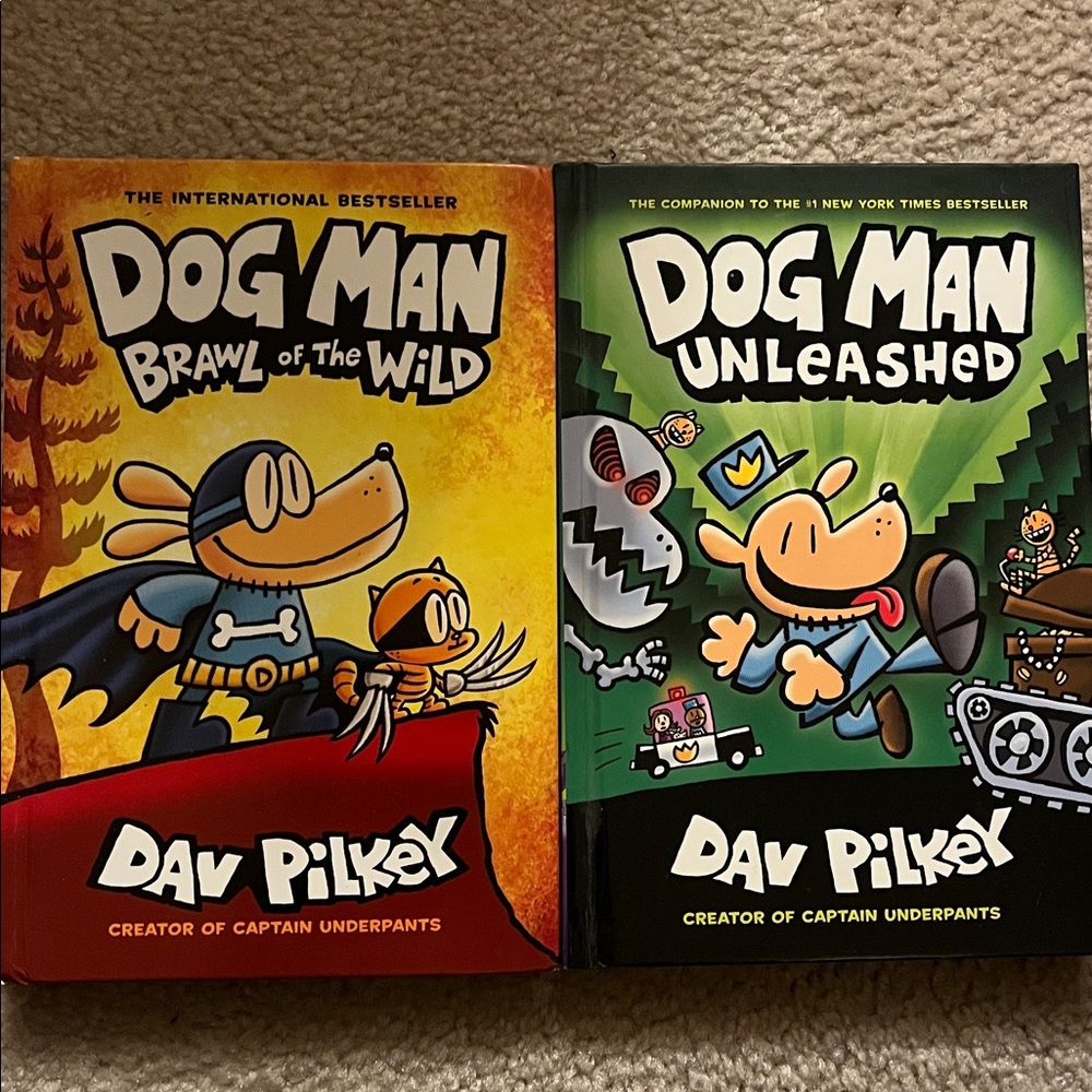 Lot of 2 Dogman Graphic Novel Books Dav Pilkey